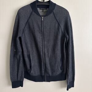 Banana Republic Mens Medium Cardigan Sweater Full Zip Layers Casual Office Basic